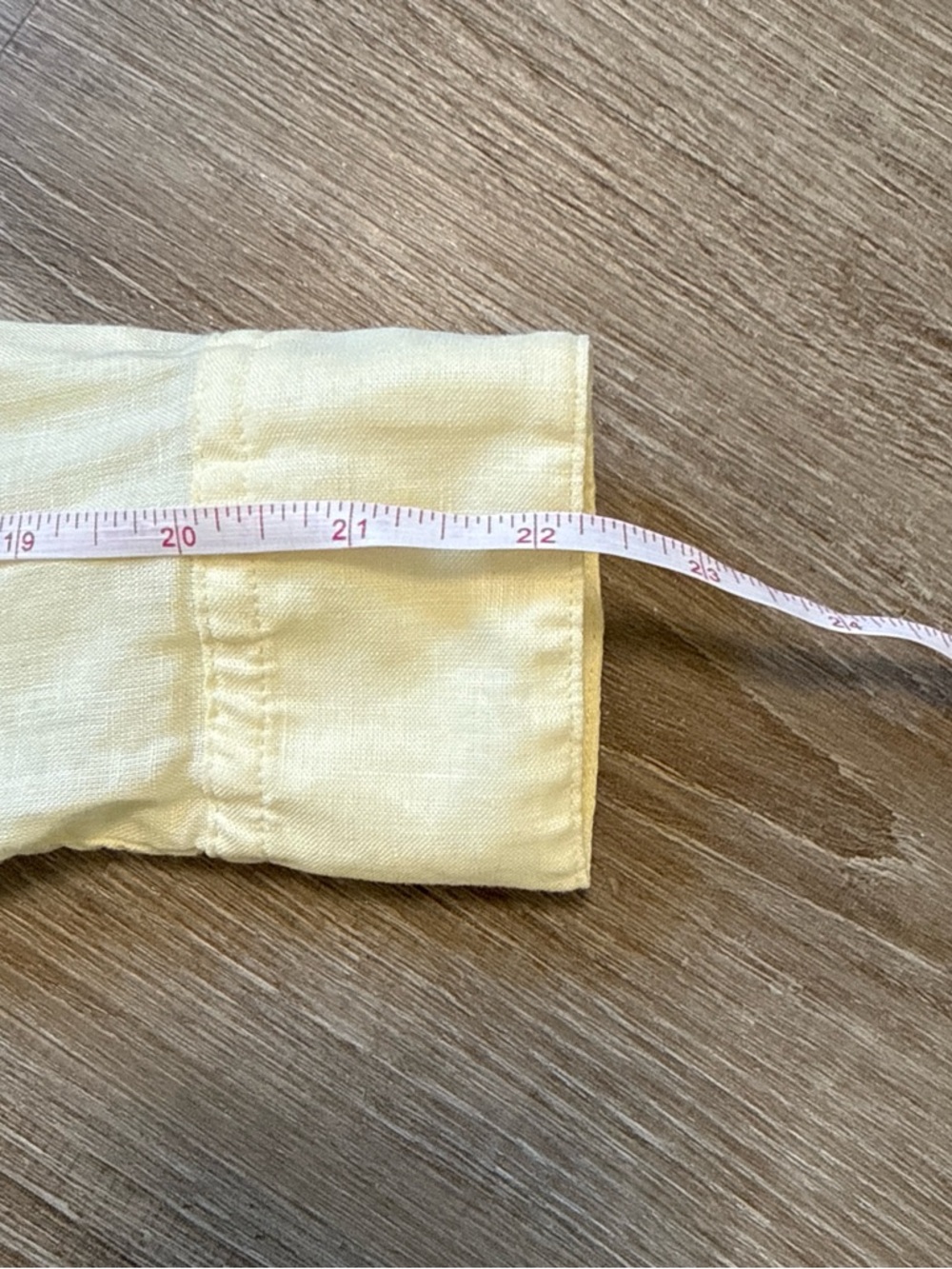Uniqlo 100% Linen Button Up Long Sleeve Minimalist Preppy Yellow Shirts Size XS - Picture 10 of 11